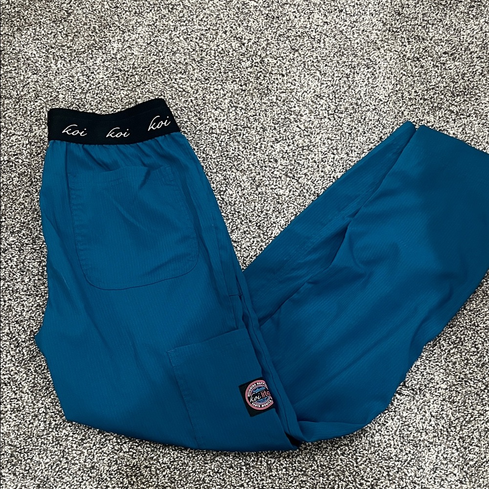 Koi Women's Teal Straight Leg Pants